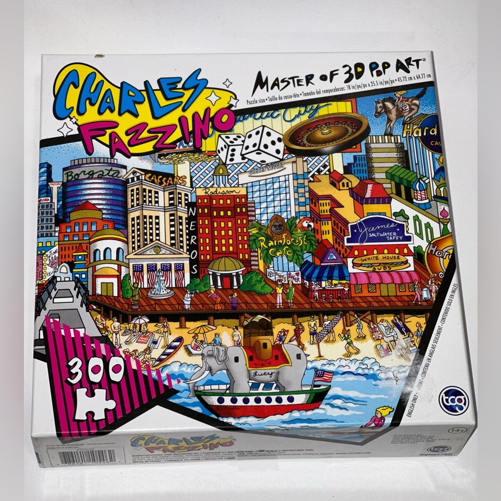 Charles Fazzino - Down On The Boardwalk - Master Of 3D Pop Art 300 pc Puzzle